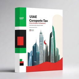 Design a professional book cover for a guidebook titled 'UAE Corporate Tax - A Simplified Guide'