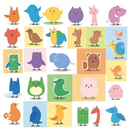 Create an educational image that helps children learn colors, numbers, and animals