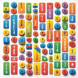 A vibrant and engaging educational image for children that teaches colors and numbers