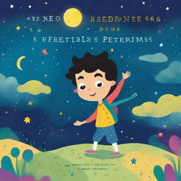 A whimsical book cover titled 'O Segredo das Estrelas Perdidas' for a children's book