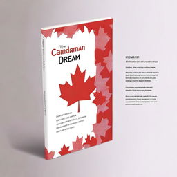 Design an ebook cover for a book titled 'The Canadian Dream: A Financial Blueprint for Immigrants in Canada'