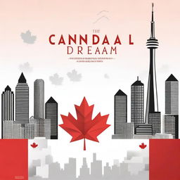 Design an ebook cover for a book titled 'The Canadian Dream: A Financial Blueprint for Immigrants in Canada'