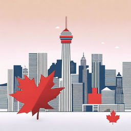 Design an ebook cover for a book titled 'The Canadian Dream: A Financial Blueprint for Immigrants'