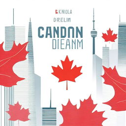 Design an ebook cover for a book titled 'The Canadian Dream: A Financial Blueprint for Immigrants'