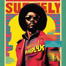 Create a vibrant movie poster in the style of the 1970s for the film 'Superfly'