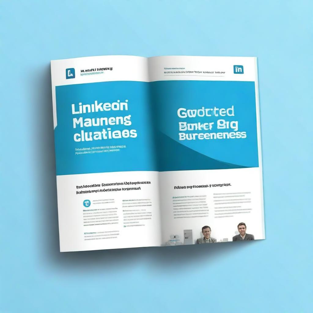 Create a book cover design for a book titled 'LinkedIn Marketing Growth for Businesses'