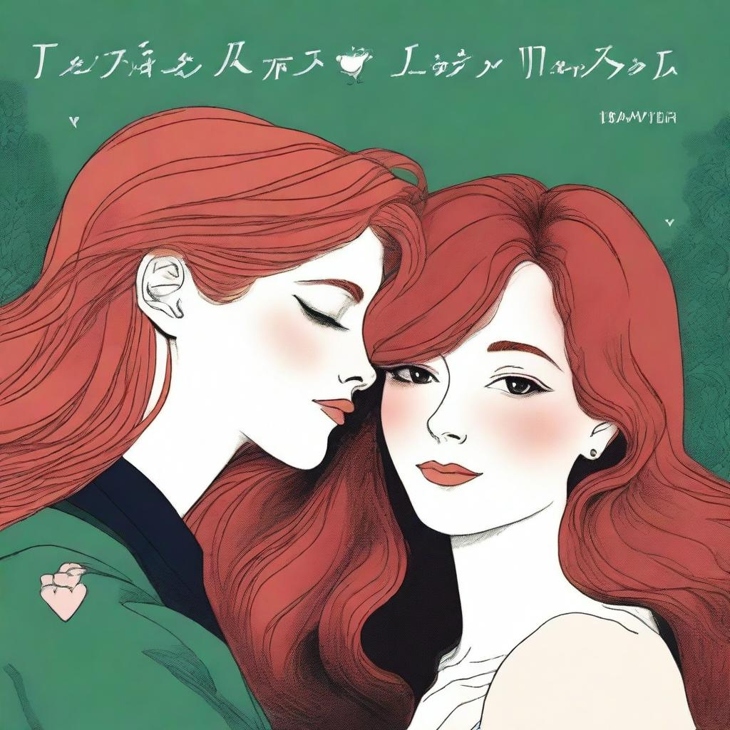 A book cover illustration featuring a couple of women in love, both around 35 years old