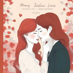 A book cover illustration featuring a couple of women in love, both around 35 years old