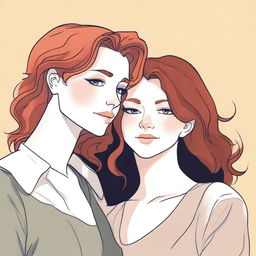 A fanfiction cover illustration featuring a couple of lesbian women