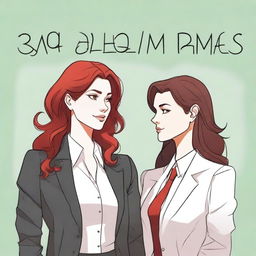 A fanfiction cover illustration featuring a couple of lesbian women deeply in love