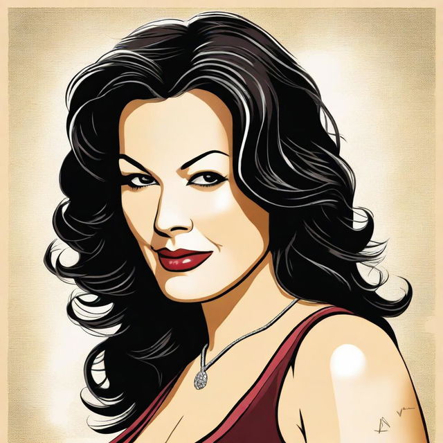 A detailed portrait of Jennifer Tilly