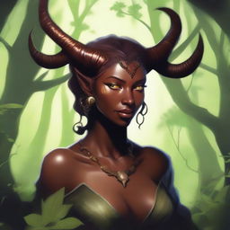 Create an image of a woman tiefling