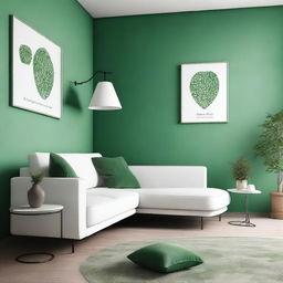 Para decorar un consultorio psicológico en una habitación con paredes verdes y azulejos blancos, se pueden añadir muebles cómodos como un sofá acolchonado en tonos neutros y una silla ergonómica para el terapeuta