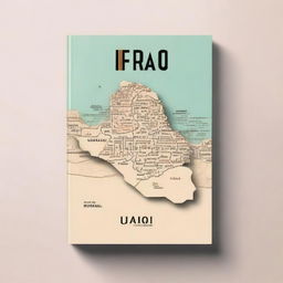 A detailed and educational book cover design for a history, geography, and society education book about Iraq