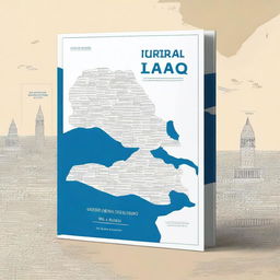 Create an elegant book cover for a history, geography, and society learning book about Iraq