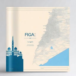 Create an elegant book cover for a history, geography, and society learning book about Iraq