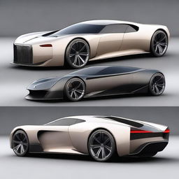 Create a custom hypercar that is a fusion of a 1969 Rolls-Royce and a McLaren