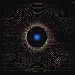 A visually engaging illustration of Einstein's field equation from general relativity