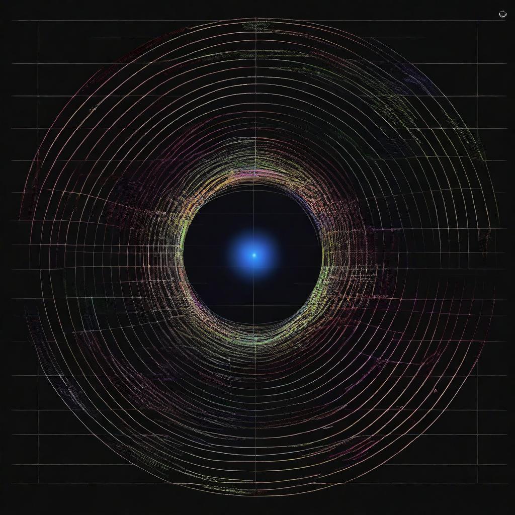 A visually engaging illustration of Einstein's field equation from general relativity