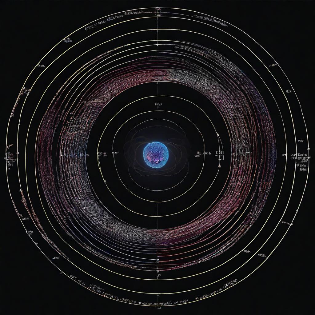 A visually engaging illustration of Einstein's field equation from general relativity