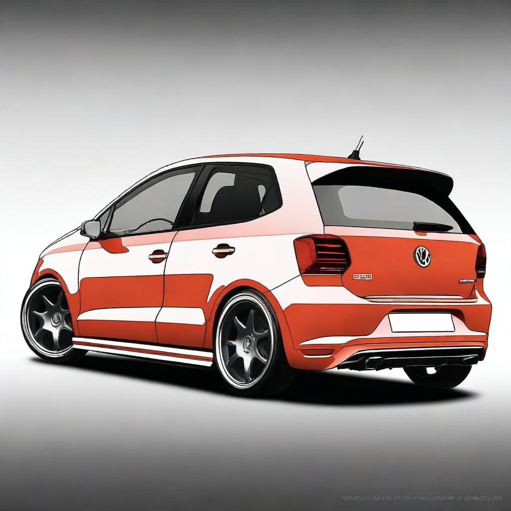 Create a detailed image of a modified Volkswagen Polo 1