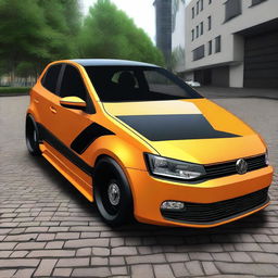 Create a detailed image of a modified Volkswagen Polo 1