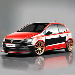 Create a detailed image of a modified Volkswagen Polo 1