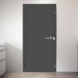 An elegant, modern safety door featuring a built-in shoe rack, finished in a sleek design and subtle colors that exudes sophistication.