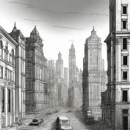 A simple pencil-drawn storyboard in black and white for each scene