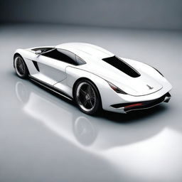 Create a custom hypercar that is a fusion of a 1958 white Ford Thunderbird and a cyberpunk McLaren