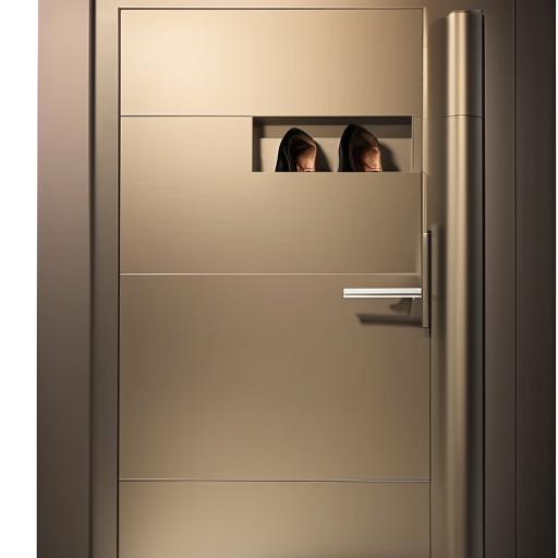 An elegant, modern safety door featuring a built-in shoe rack, finished in a sleek design and subtle colors that exudes sophistication.