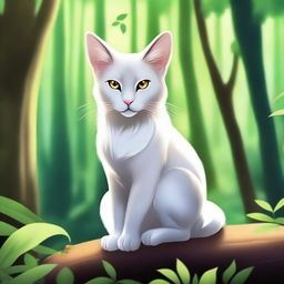 A serene scene where Tama, a mystical creature, awaits patiently