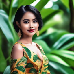 A portrait of an attractive Indonesian girl