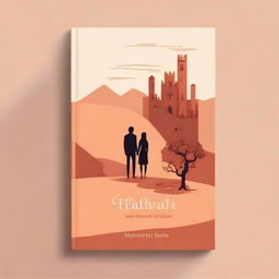 Create a minimalistic and delicate book cover for a romance story involving a love triangle