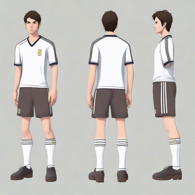 Create a character of a soccer manager who is 170 cm tall with a lean but strong build from years of physical labor and living on the streets