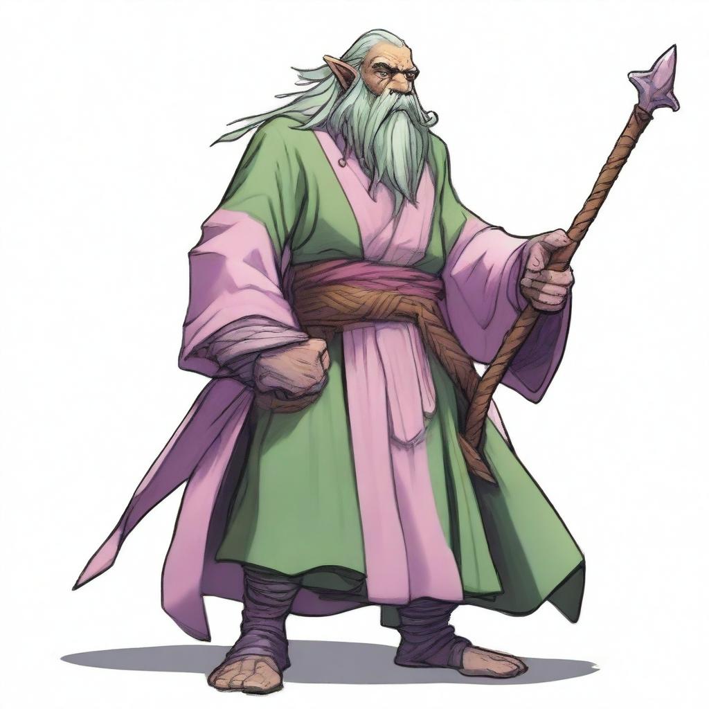 A strong male Firbolg cleric from Dungeons and Dragons