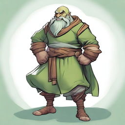 A strong and muscular male Firbolg cleric from Dungeons and Dragons