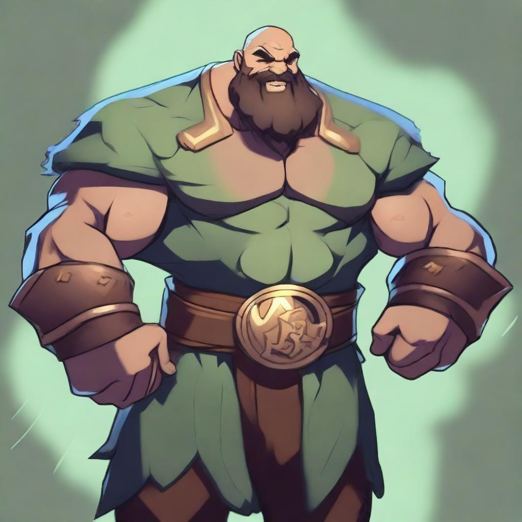 A depiction of Braum from League of Legends as a Firbolg in the Dungeons and Dragons universe