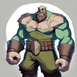 A depiction of Braum from League of Legends as a Firbolg in the Dungeons and Dragons universe