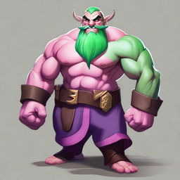 A depiction of Braum from League of Legends as a Firbolg in the Dungeons and Dragons universe