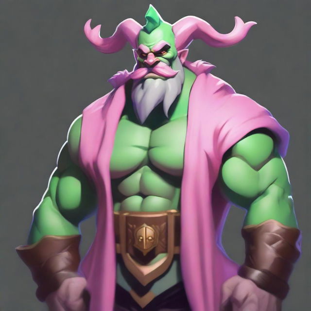 A depiction of Braum from League of Legends as a Firbolg in the Dungeons and Dragons universe