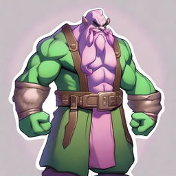 A depiction of Braum from League of Legends as a Firbolg in the Dungeons and Dragons universe