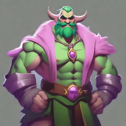 A depiction of Braum from League of Legends as a Firbolg in the Dungeons and Dragons universe