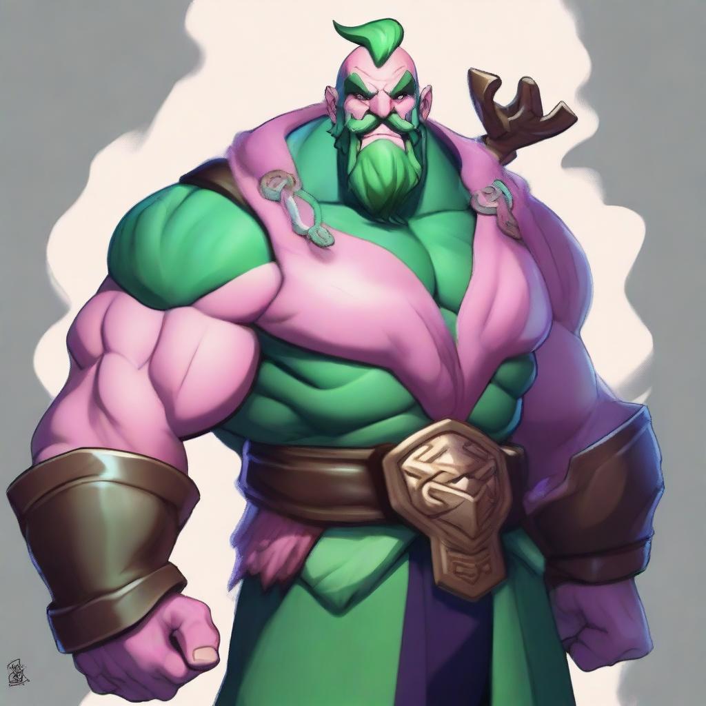 A depiction of Braum from League of Legends as a Firbolg in the Dungeons and Dragons universe