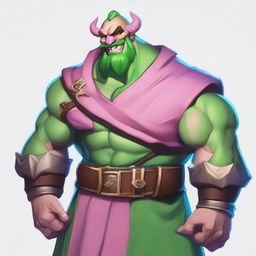 A depiction of Braum from League of Legends as a Firbolg in the Dungeons and Dragons universe