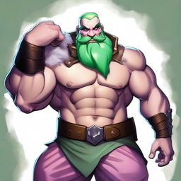 A depiction of Braum from League of Legends as a Firbolg in the Dungeons and Dragons universe