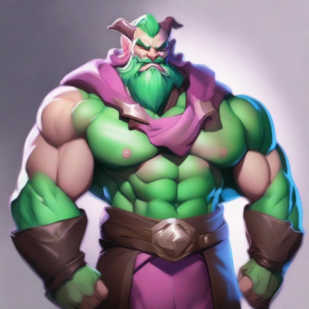 A depiction of Braum from League of Legends as a Firbolg in the Dungeons and Dragons universe