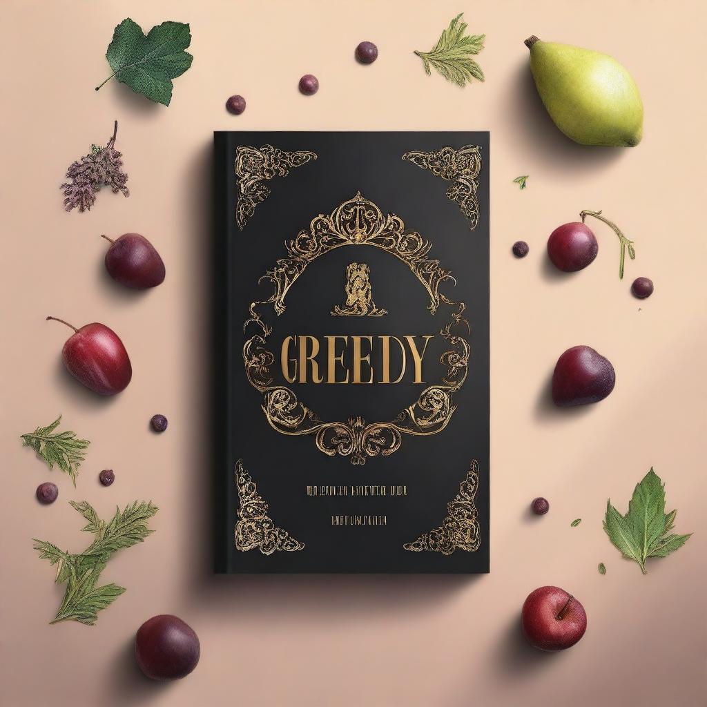 Create a captivating book cover titled 'Greedy'