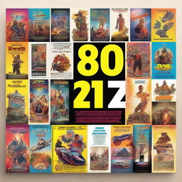 Create a vibrant and eye-catching poster showcasing all the new upcoming movies in 2024