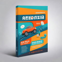 Create a book cover titled 'Road To Designing A Successful E-commerce' inspired by Shopee and Taobao colors